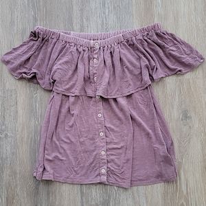 American Eagle Outfitters Off The Shoulder Shirt